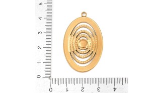 grand pendentif ovale or