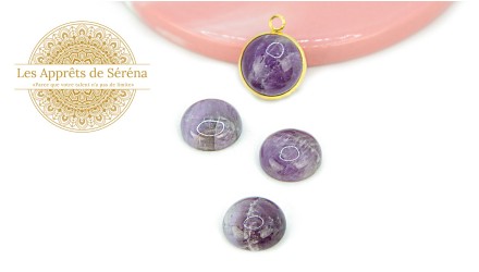 cabochon améthyste 14mm