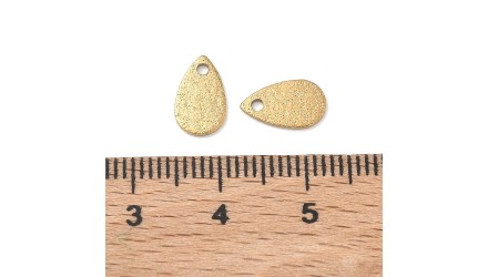 10 gouttes pendentifs acier inoxydable 304 aspect pailleté