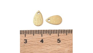 10 gouttes pendentifs acier inoxydable 304 aspect pailleté