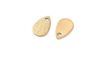 10 gouttes pendentifs acier inoxydable 304 aspect pailleté