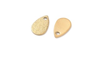 10 gouttes pendentifs acier inoxydable 304 aspect pailleté