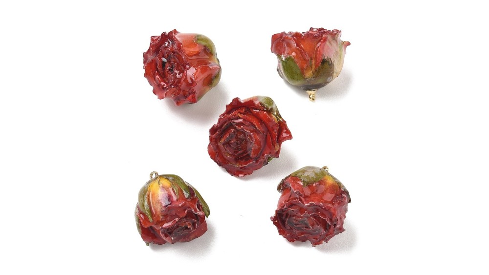 pendentif rose naturelle