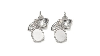 copy of Pendentif floral support cabochon 8 x 10 mm – Acier inoxydable 304 plaqué or 18K IP