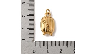 Pendentif valise 3D plaqué or 18K – Acier inoxydable 304 placage IP