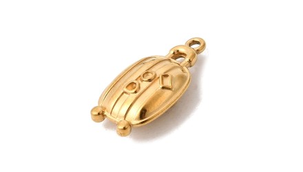 Pendentif valise 3D plaqué or 18K – Acier inoxydable 304 placage IP