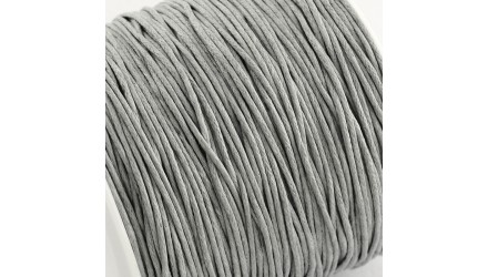 cordon coton ciré gris