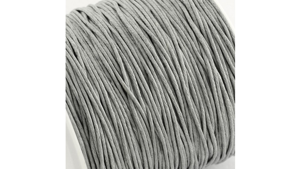 cordon coton ciré gris