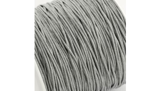 cordon coton ciré gris