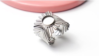 bague acier soleil