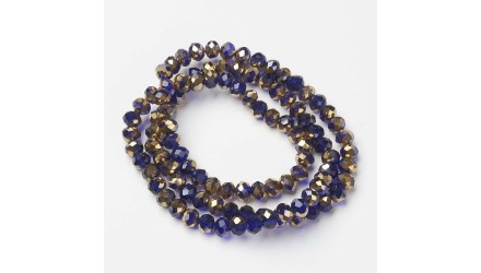 perle 3x2mm bleu marine