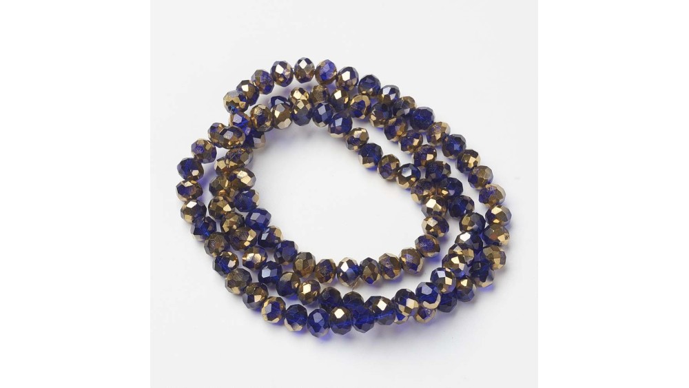 perle 3x2mm bleu marine