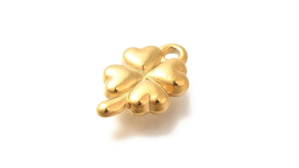 pendentif trèfle or