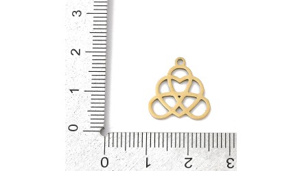 pendentif acier or