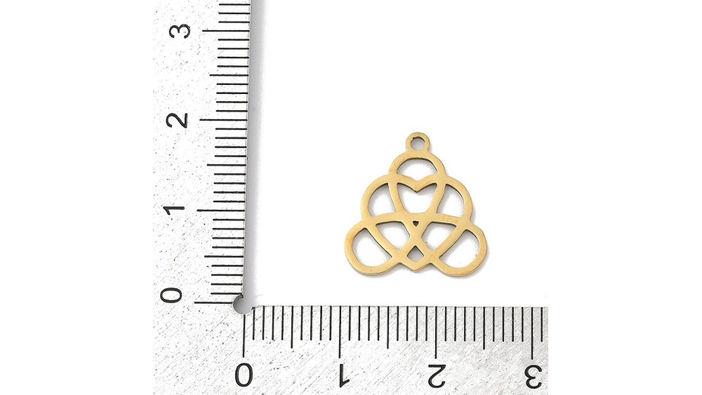 pendentif acier or