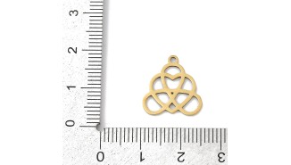 pendentif acier or