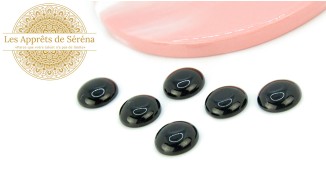 cabochon agate noire 14mm