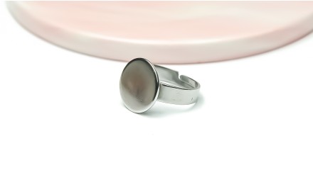 bague plateau acier