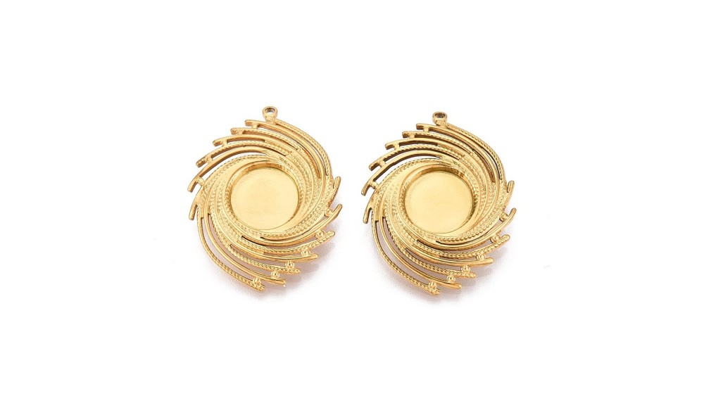 support cabochon 12mm