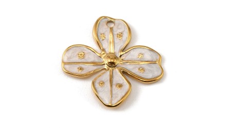 pendentif fleur blanche