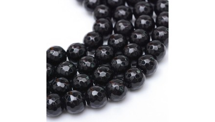 perle agate noire 6mm