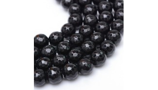 perle agate noire 6mm