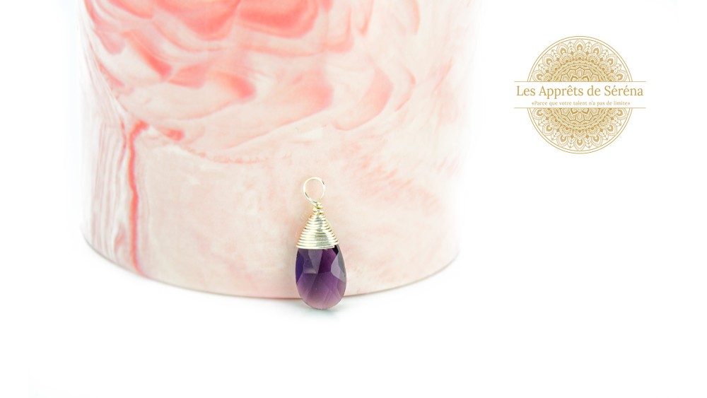 goutte verre mauve
