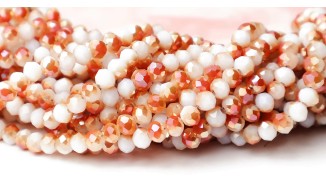 perle blanc et cuivre