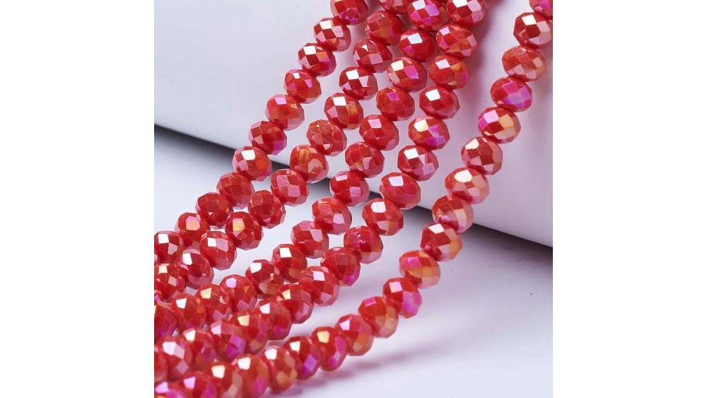 perles rouges 4mm