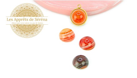 cabochon agate à rayures