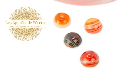 copy of Cabochon 12mm agate indienne naturelle