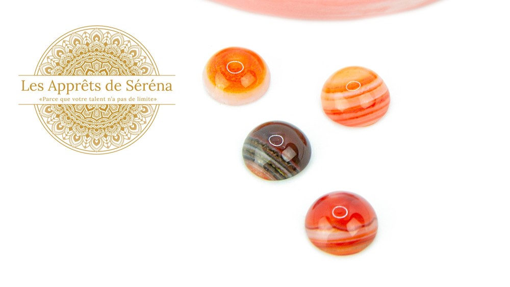 copy of Cabochon 12mm agate indienne naturelle