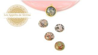 copy of Cabochon 12mm agate indienne naturelle