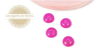 cabochon agate fuchsia