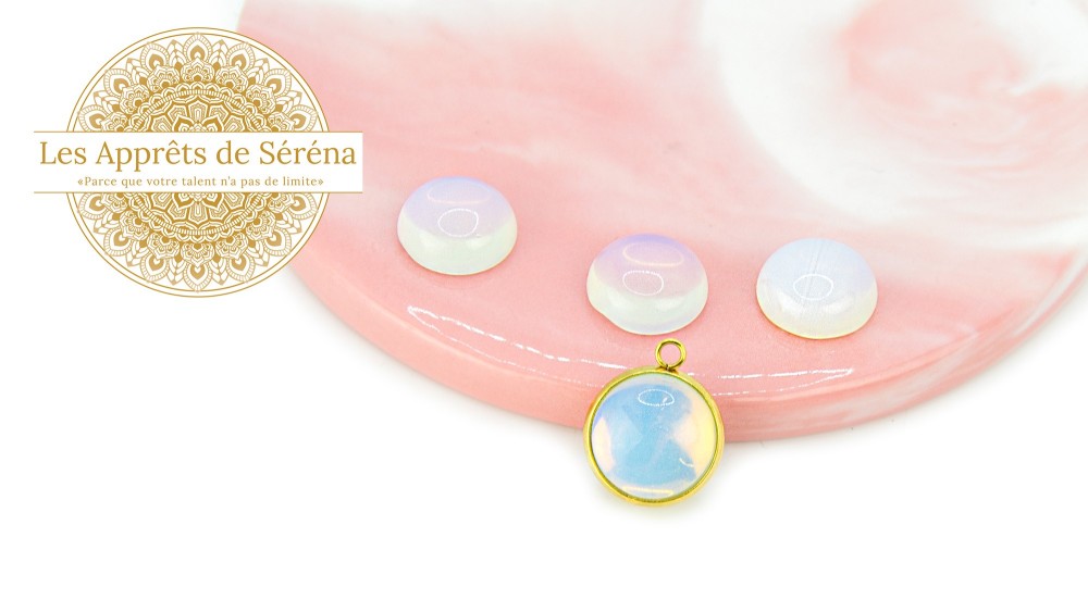 copy of Cabochon 12mm agate indienne naturelle