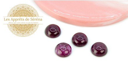 jade teintée aubergine 12mm
