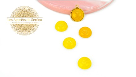 cabochon jade citron 12mm