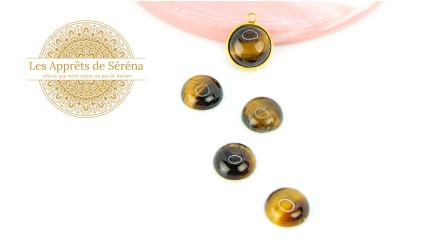 copy of Cabochon 12mm agate indienne naturelle