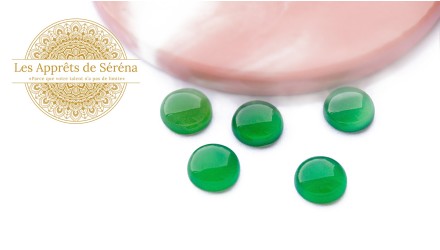 agate teintée verte 12mm