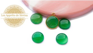 agate teintée verte