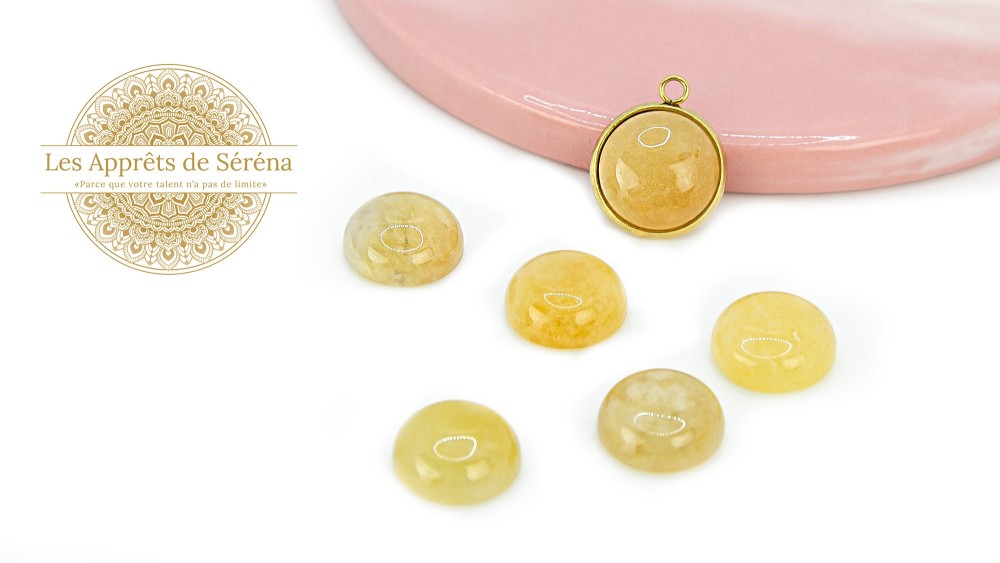 cabochon aventurine jaune
