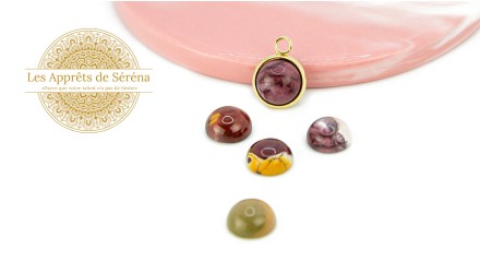copy of Cabochon 12mm agate indienne naturelle