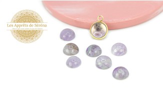 cabochon améthyste claire 10mm
