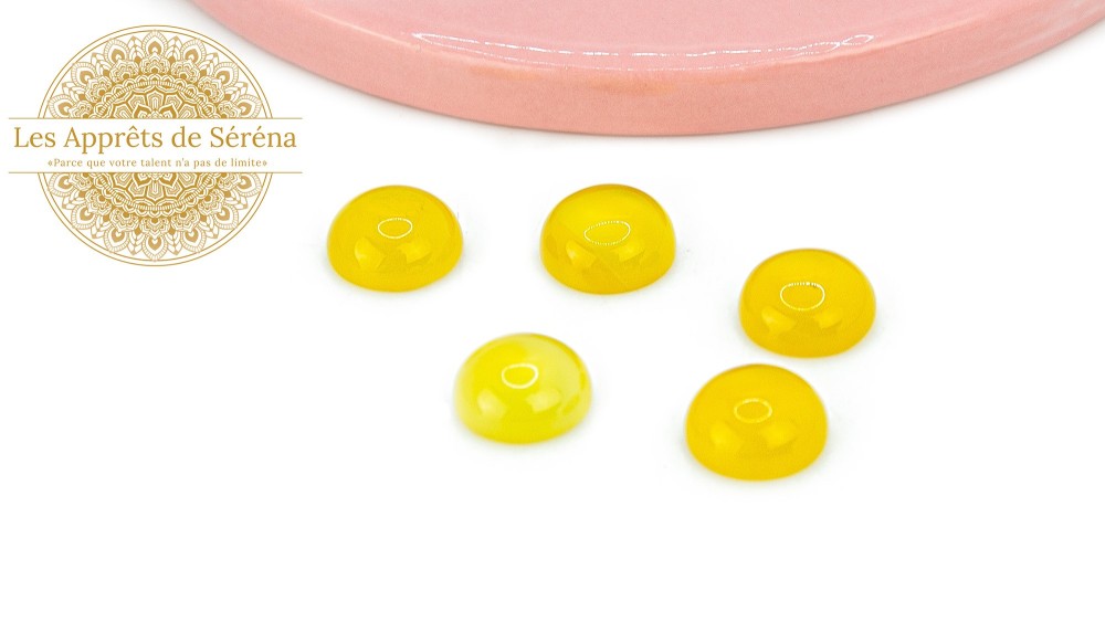 copy of Cabochon 12mm agate indienne naturelle