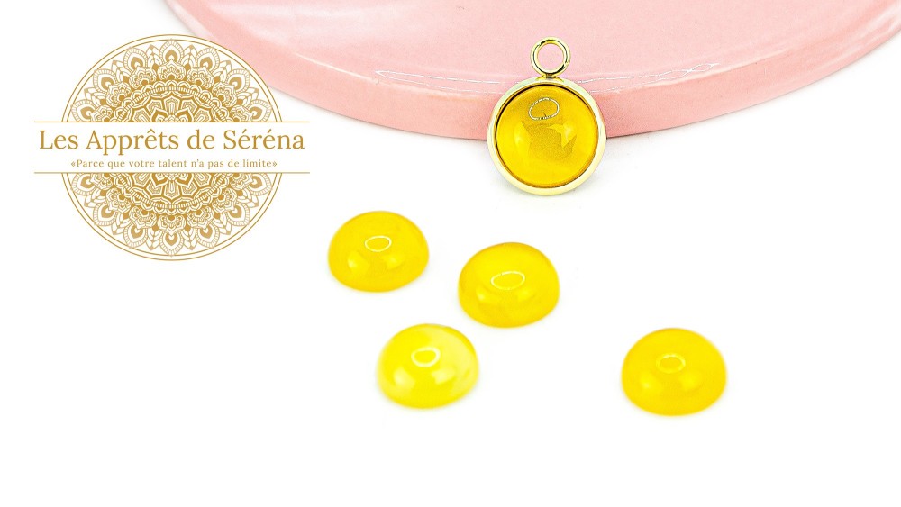 copy of Cabochon 12mm agate indienne naturelle