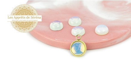 copy of Cabochon 12mm agate indienne naturelle