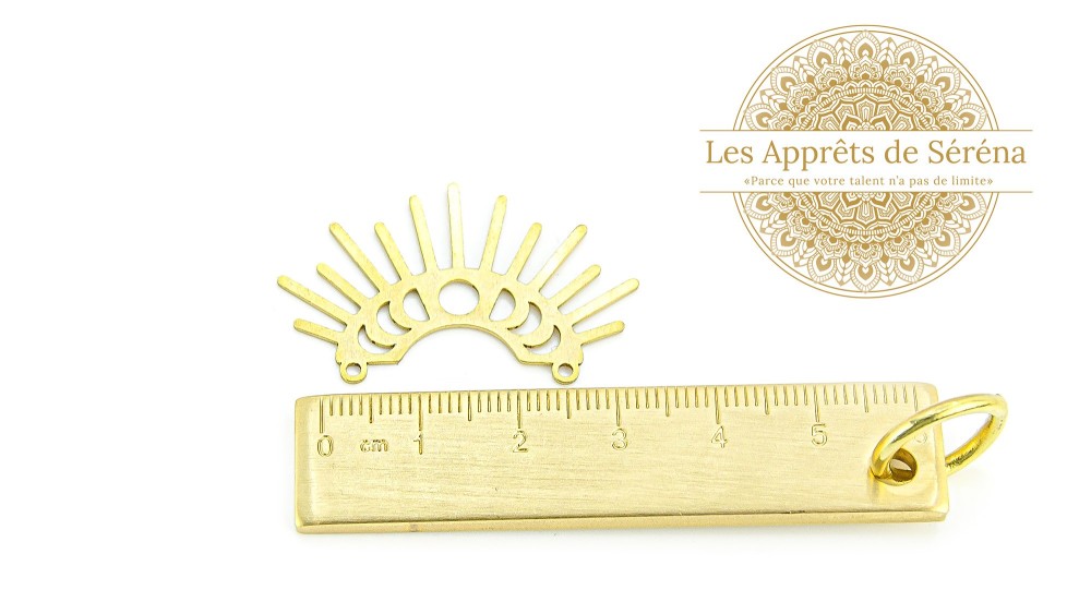 connecteur lunaire plastron laiton