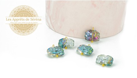 4 breloques Fleur de lotus
