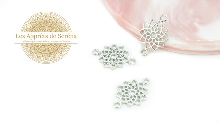 connecteur mandala argent