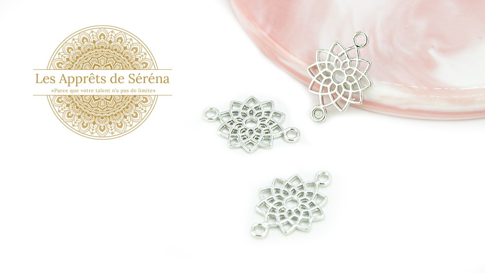 connecteur mandala argent